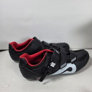 Peloton Cycling Shoes Black Red Indoor Bike Shoes EU 46 US Men 12 Women 13.5